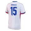 KONATE #15 France Euro Away Soccer Jersey 2024 White - bestfootballkits
