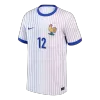 KOLO MUANI#12 France Euro Away Soccer Jersey 2024 White - bestfootballkits