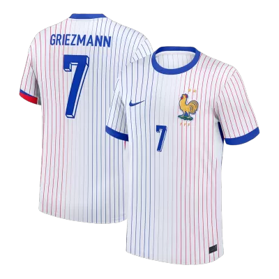 GRIEZMANN #7 France Euro Away Soccer Jersey 2024 White - bestfootballkits