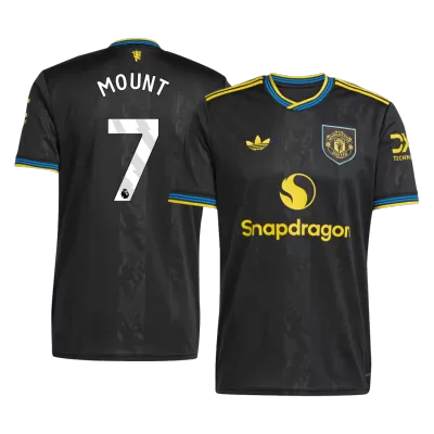 MOUNT #7 Manchester United Third Away Soccer Jersey 2025/26 Black - bestfootballkits