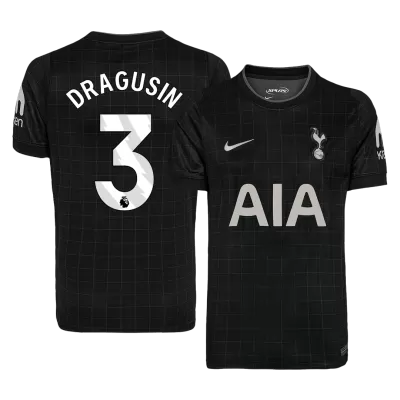 DRAGUSIN #3 Tottenham Hotspur Away Soccer Jersey 2025/26 Black - bestfootballkits