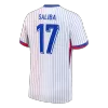 SALIBA #17 France Euro Away Soccer Jersey 2024 White - bestfootballkits