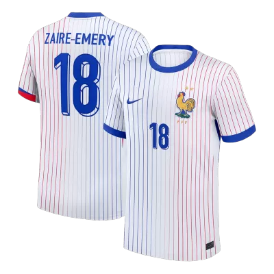 ZAIRE-EMERY #18 France Euro Away Soccer Jersey 2024 White - bestfootballkits