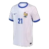 L.HERNANDEZ #21 France Euro Away Soccer Jersey 2024 White - bestfootballkits