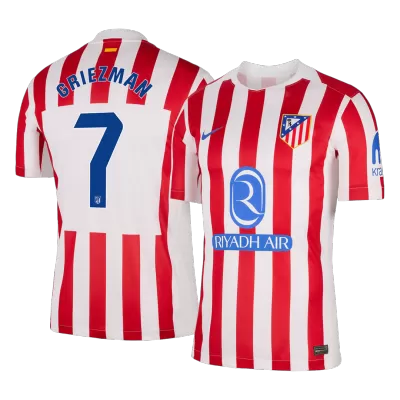 GRIEZMANN #7 Atletico Madrid Home Soccer Jersey 2025/26 Red&White - bestfootballkits