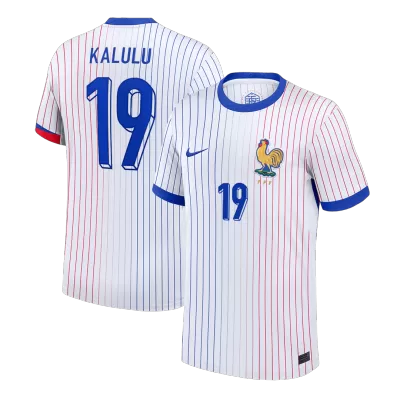 KALULU #19 France Euro Away Soccer Jersey 2024 White - bestfootballkits