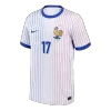 SALIBA #17 France Euro Away Soccer Jersey 2024 White - bestfootballkits