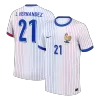 L.HERNANDEZ #21 France Euro Away Soccer Jersey 2024 White - bestfootballkits