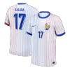 SALIBA #17 France Euro Away Soccer Jersey 2024 White - bestfootballkits