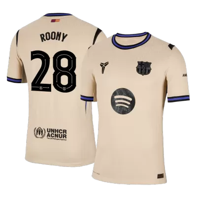Authentic ROONY #28 Barcelona Soccer Away Jersey 2025/26 Yellow - bestfootballkits