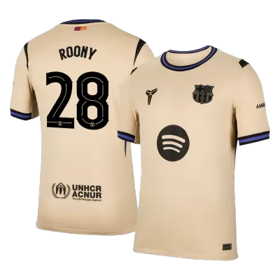 ROONY #28 Barcelona Away Soccer Jersey 2025/26 Yellow-UCL - bestfootballkits