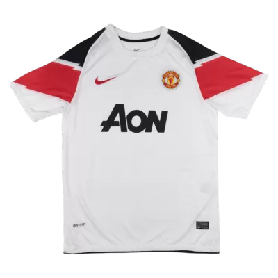 Retro 10/11 Manchester United Away Soccer Jersey White - bestfootballkits
