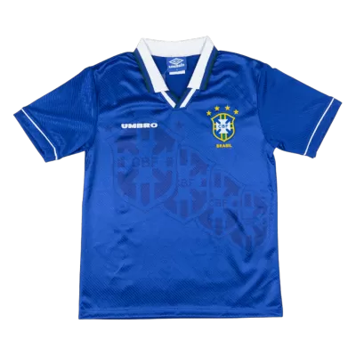 Retro 9496 Brazil Away Soccer Jersey Blue - bestfootballkits