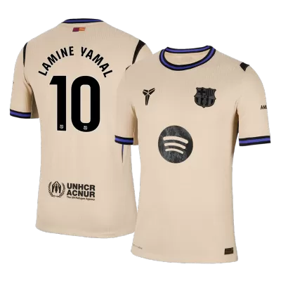 Player Version LAMINE YAMAL #10 Barcelona Soccer Away Jersey 2025/26 Yellow - bestfootballkits