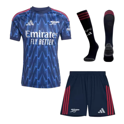 Arsenal Away Soccer Jersey Kit(Jersey+Shorts+Socks) 2025/26 Blue - bestfootballkits