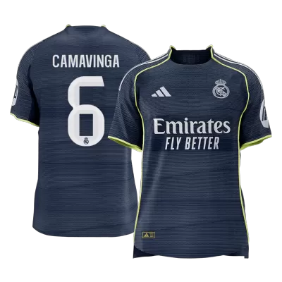 Player Version CAMAVINGA #6 Real Madrid Soccer Away Jersey 2025/26 Navy - bestfootballkits