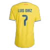 LUIS DíAZ #7 Colombia Soccer Home Jersey 2026 Yellow - bestfootballkits