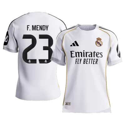 Player Version F.MENDY #23 Real Madrid Soccer Home Jersey 2025/26 White - bestfootballkits