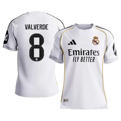 Player Version VALVERDE #8 Real Madrid Soccer Home Jersey 2025/26 White - bestfootballkits