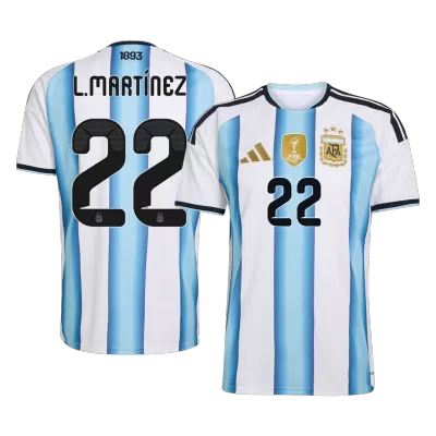 L.MARTÍNEZ #22 Argentina Home Soccer Jersey World Cup 2026 Blue&White - bestfootballkits