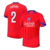 Player Version HAKIMI #2 PSG Soccer Third Away Jersey 2025/26 Red - bestfootballkits