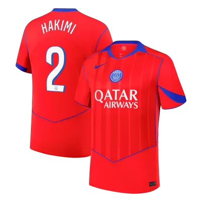 HAKIMI #2 PSG Third Soccer Jersey 2025/26 Red - bestfootballkits