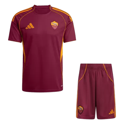 Roma Home Soccer Jersey Kit(Jersey+Shorts) 25/26 Red - bestfootballkits