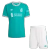 25/26 Liverpool Third Soccer Jersey Kit(Jersey+Shorts)Green - bestfootballkits