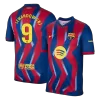 LEWANDOWSKI #9 Barcelona Fourth Soccer Jersey 25/26 Red&Blue - bestfootballkits