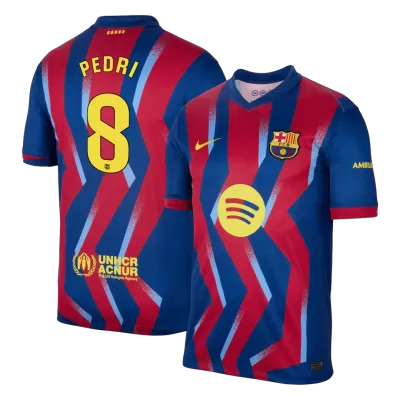 PEDRI #8 Barcelona Fourth Soccer Jersey 25/26 Red&Blue - bestfootballkits