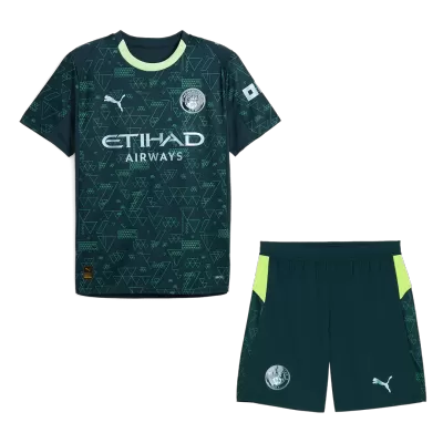 Manchester City Fourth Soccer Jersey Kit(Jersey+Shorts) 25/26 Green - bestfootballkits