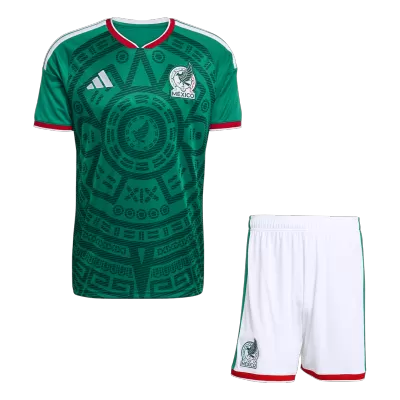 Mexico Home Soccer Jersey Kit(Jersey+Shorts) World Cup 2026 Green - bestfootballkits