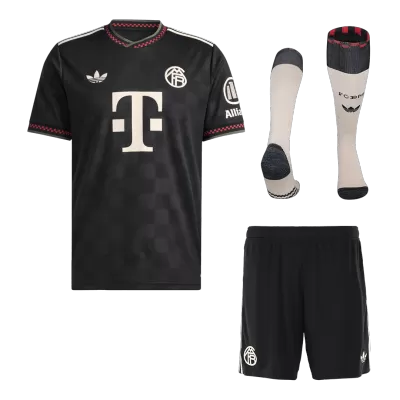 Bayern Munich Third Away Soccer Jersey Kit(Jersey+Shorts+Socks) 2025/26 Black - bestfootballkits