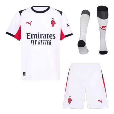AC Milan Away Soccer Jersey Kit(Jersey+Shorts+Socks) 2025/26 White - bestfootballkits