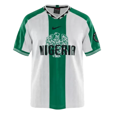 Retro 1996 Nigeria Away Soccer Jersey Green&White - bestfootballkits
