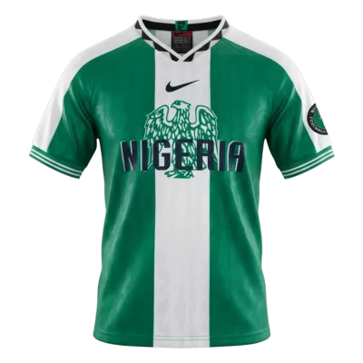 Retro 1996 Nigeria Home Soccer Jersey Green&White - bestfootballkits