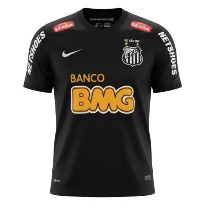 Retro 11/12 Santos FC Away Soccer Jersey Black - bestfootballkits