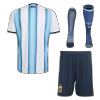 Argentina Home Soccer Jersey Kit(Jersey+Shorts+Socks) World Cup 2026 Blue&White - bestfootballkits