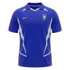 Retro 2002 Brazil Away Soccer Jersey Blue - bestfootballkits