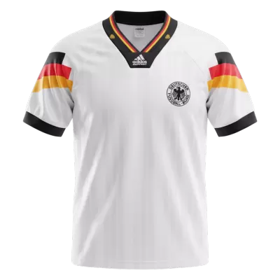 Retro 1992 Germany Home Soccer Jersey White - bestfootballkits