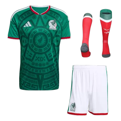 Mexico Home Soccer Jersey Kit(Jersey+Shorts+Socks) World Cup 2026 Green - bestfootballkits