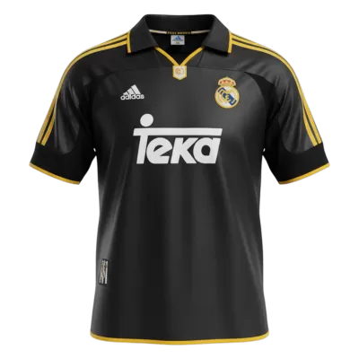 Retro 99/01 Real Madrid Away Soccer Jersey Black - bestfootballkits