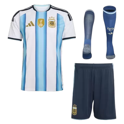 Argentina Home Soccer Jersey Kit(Jersey+Shorts+Socks) World Cup 2026 Blue&White - bestfootballkits