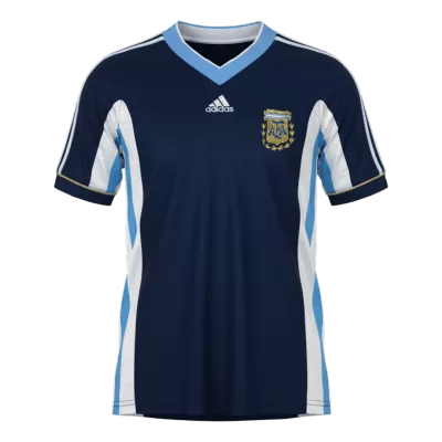 Retro 1998 Argentina Away Soccer Jersey Navy - bestfootballkits