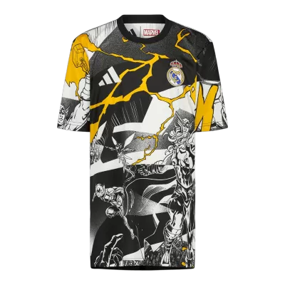 Real Madrid X Marvel Soccer Jersey 25/26 Black&White - bestfootballkits