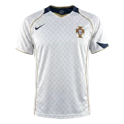 Retro 2004 Portugal Away Soccer Jersey White - bestfootballkits