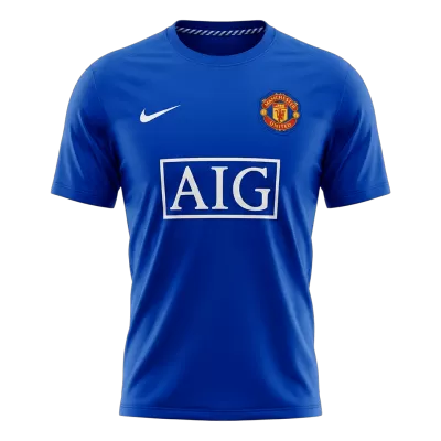 Retro 08/09 Manchester United Third Soccer Jersey Blue - bestfootballkits