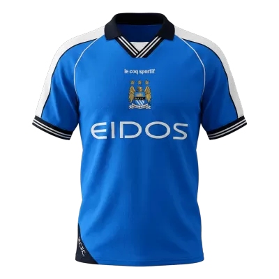 Retro 99/01 Manchester City Home Soccer Jersey Blue - bestfootballkits