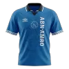Retro 95/96 Ajax Away Soccer Jersey Blue - bestfootballkits