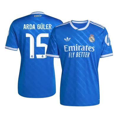 ARDA GÜLER #15 Real Madrid Third Away Soccer Jersey 2025/26 Blue - bestfootballkits